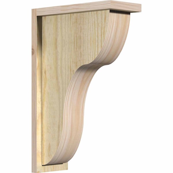 Ekena Millwork Carmel Rough Sawn Corbel w/Backplate, Douglas Fir, 6"W x 14"D x 22"H COR06X14X22CAR01RDF - main
